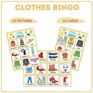 Clothes bingo game image by MyPurpleClassroom