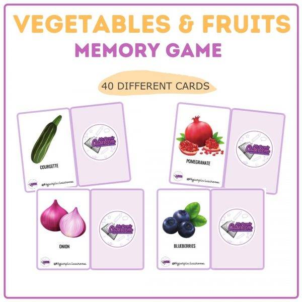 fruit & vegetable memory game image by MyPurpleClassroom